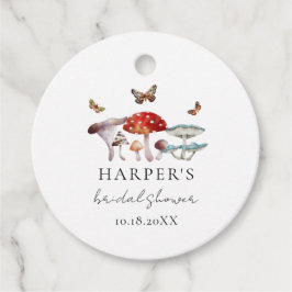 Paddenstoel Boho Bruidsfeest Tags Bedankjes Labels