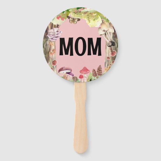 paddenstoel bos Baby shower Game Handwaaier (Voorkant)