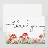 Paddenstoel Bos Dankkaart Bedankkaart (Voorkant / Achterkant)