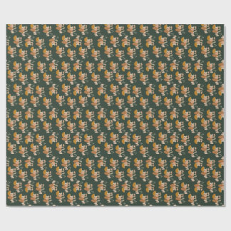 Paddenstoel Boshuis Cottagecore Groen Wrap Cadeaupapier