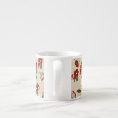 Paddenstoel Bosland Rood Beige Espresso Kop (Achterkant)