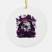 Paddenstoel Bossen Whimsigoth Witchy Screenprint D Keramisch Ornament (Voorkant)