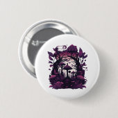 Paddenstoel Bossen Whimsigoth Witchy Screenprint D Ronde Button 5,7 Cm (Voorkant /achterkant)