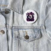 Paddenstoel Bossen Whimsigoth Witchy Screenprint D Ronde Button 5,7 Cm (In situ)