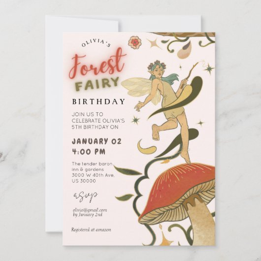 Paddenstoel Bossenfee Kaart (Voorkant)