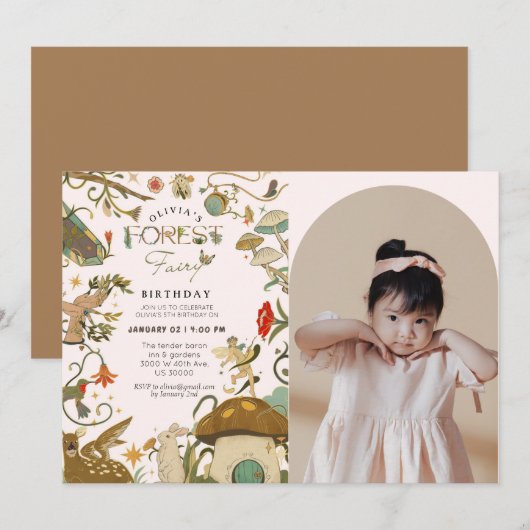 Paddenstoel Bossenfee Kaart (Voorkant / Achterkant)