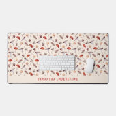 Paddenstoel Botanisch Patroon Bureaumat (Keyboard & Muis)