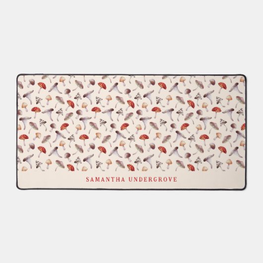 Paddenstoel Botanisch Patroon Bureaumat (Voorkant)