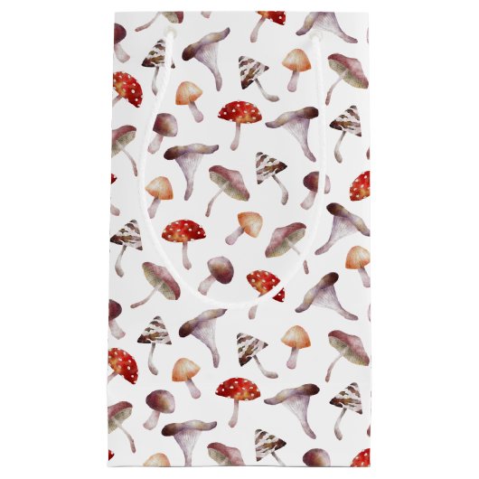 Paddenstoel Botanisch Patroon Klein Cadeauzakje (Voorkant)