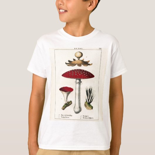  paddenstoel Botanische afdrukken T-shirt (Voorkant)