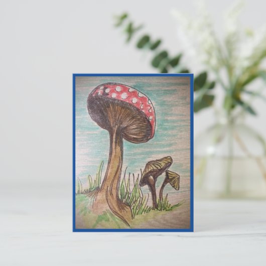 paddenstoel briefkaart (Staand voorkant)