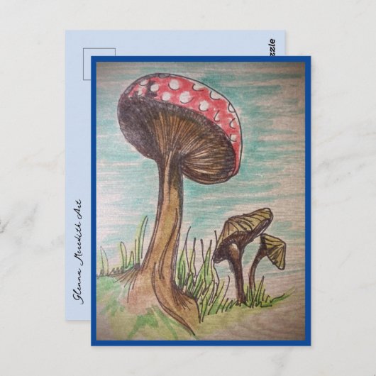 paddenstoel briefkaart (Voorkant / Achterkant)