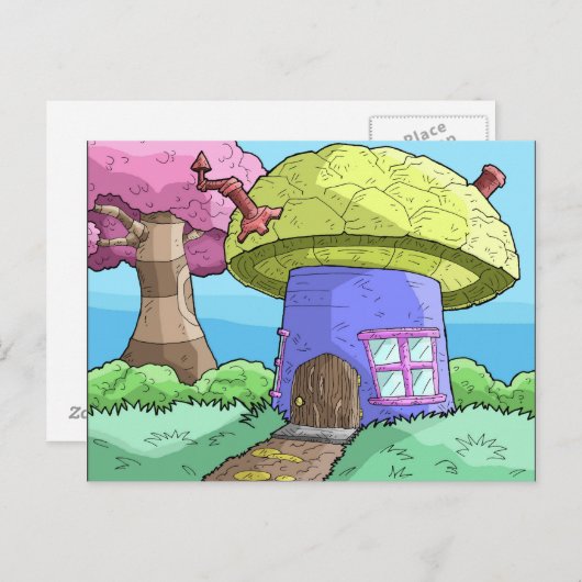 paddenstoel briefkaart (Voorkant / Achterkant)