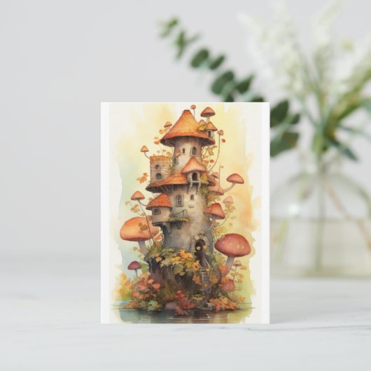 paddenstoel briefkaart (Staand voorkant)