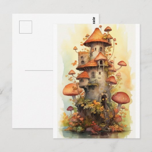 paddenstoel briefkaart (Voorkant / Achterkant)