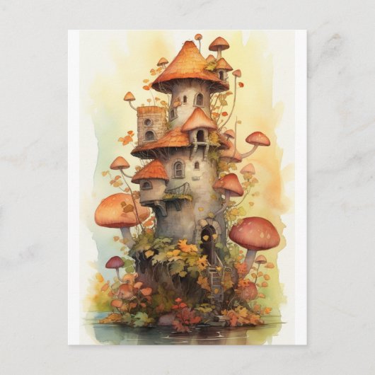 paddenstoel briefkaart (Voorkant)