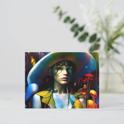 paddenstoel briefkaart (Staand voorkant)