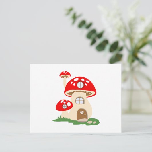 paddenstoel briefkaart (Staand voorkant)