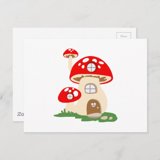 paddenstoel briefkaart (Voorkant / Achterkant)