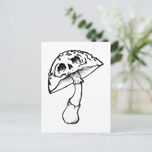 paddenstoel briefkaart (Staand voorkant)