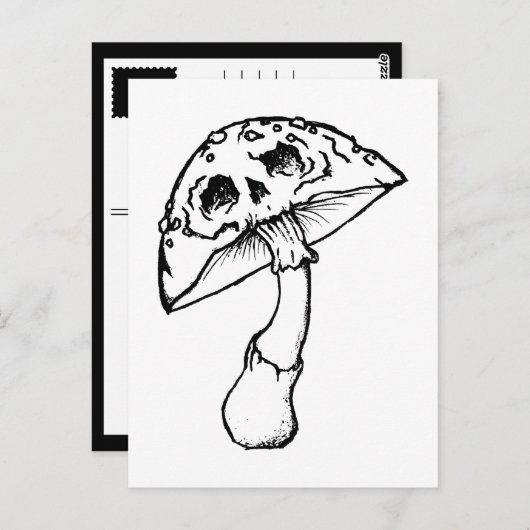 paddenstoel briefkaart (Voorkant / Achterkant)