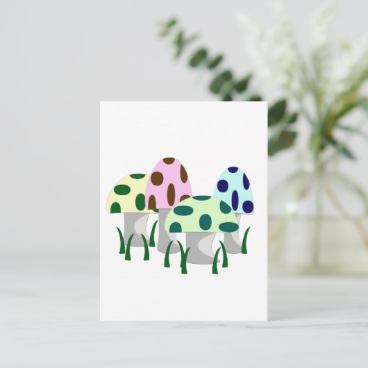 Paddenstoel Briefkaart (Staand voorkant)