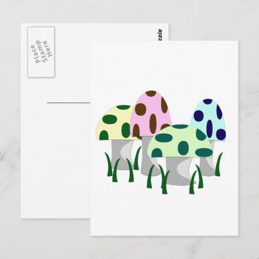 Paddenstoel Briefkaart (Voorkant / Achterkant)