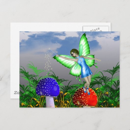 paddenstoel briefkaart (Voorkant / Achterkant)