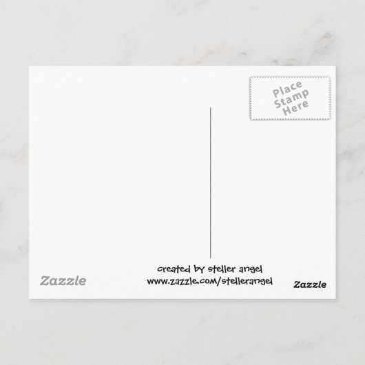 paddenstoel briefkaart (Achterkant)