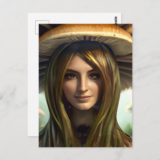 paddenstoel briefkaart (Voorkant / Achterkant)