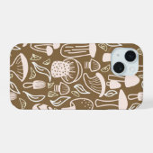 paddenstoel Brown iPhone 15 Case (Achterkant horizontaal)