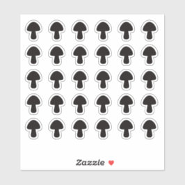 Paddenstoel Bruiloft Plaatskaart Eetmaal Menu Keuz Sticker