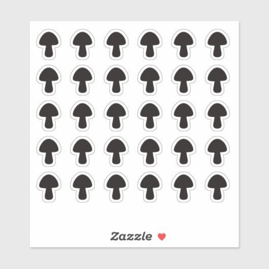 Paddenstoel Bruiloft Plaatskaart Eetmaal Menu Keuz Sticker (Vel)