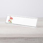 paddenstoel bureau naambordje (Voorkant)