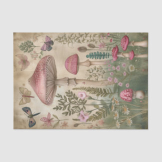 Paddenstoel Butterfly Goblincore Cottage Decoupage Tissuepapier