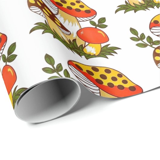 paddenstoel cadeaupapier (Rol Hoek)