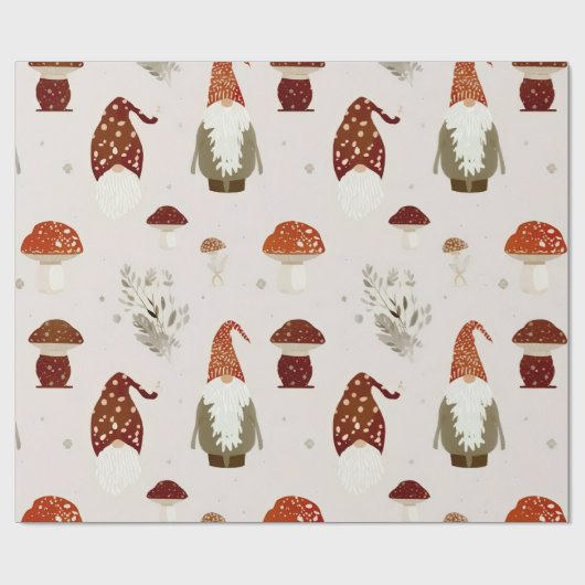 Paddenstoel Cadeaupapier (Vlak)