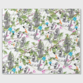 paddenstoel cadeaupapier (Vlak)