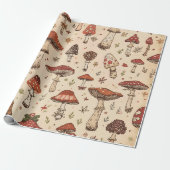 Paddenstoel Cadeaupapier (Uitgerold)