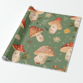 Paddenstoel Cadeaupapier (Uitgerold)