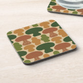 Paddenstoel Camo Beige Plastic Onderzetter Set (Linkerzijde)