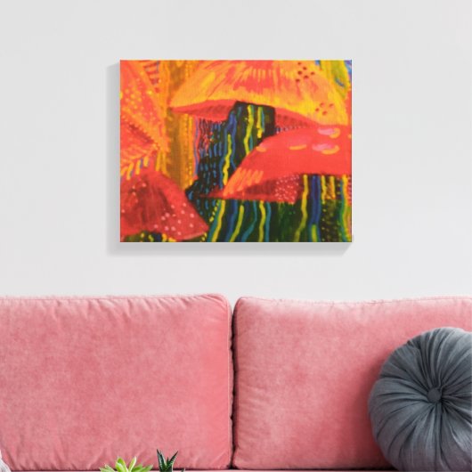 paddenstoel canvas afdruk (Insitu (Woonkamer))