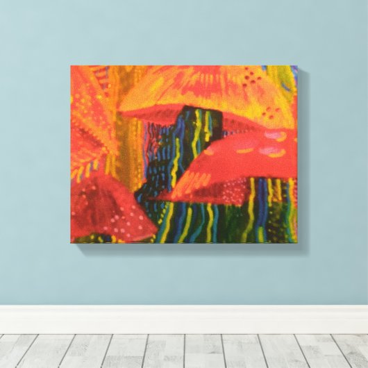 paddenstoel canvas afdruk (Insitu (Houten vloer))