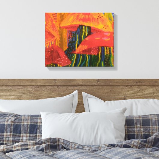 paddenstoel canvas afdruk (Insitu (Slaapkamer))