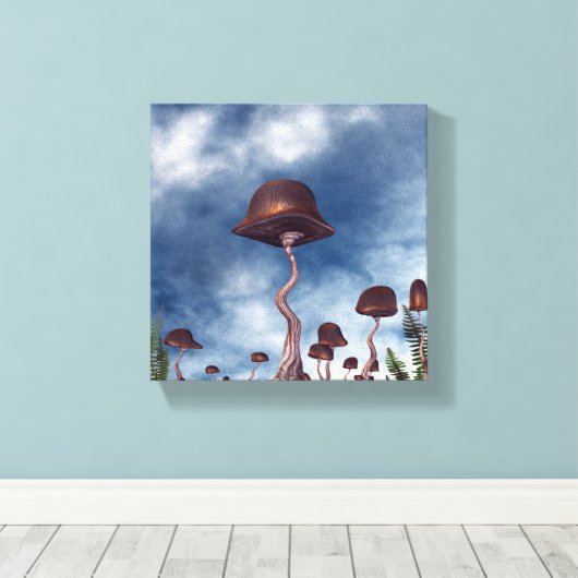 paddenstoel canvas afdruk (Insitu (Houten vloer))