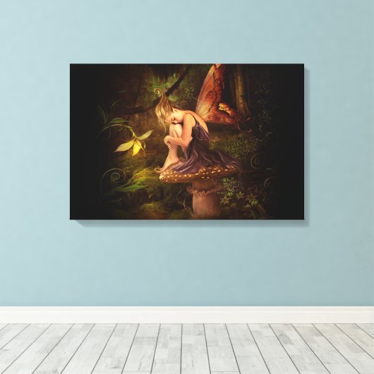 paddenstoel canvas afdruk (Insitu (Houten vloer))