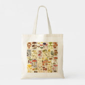 Paddenstoel Collage printtas Winkelen Tote Bag (Achterkant)