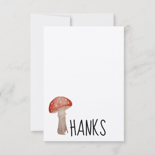 paddenstoel Dank je wel Bedankkaart (Voorkant)