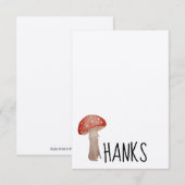 paddenstoel Dank je wel Bedankkaart (Voorkant / Achterkant)