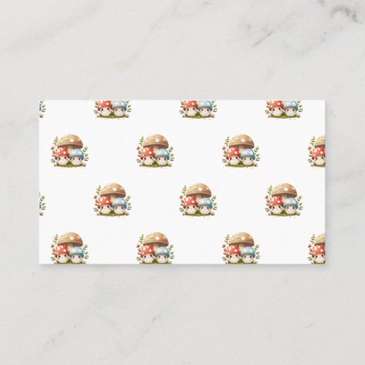 Paddenstoel DIAPER RAFFLE GAME Plaatskaartje (Achterkant)